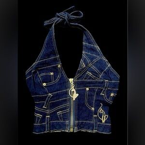 Baby phat denim halter top